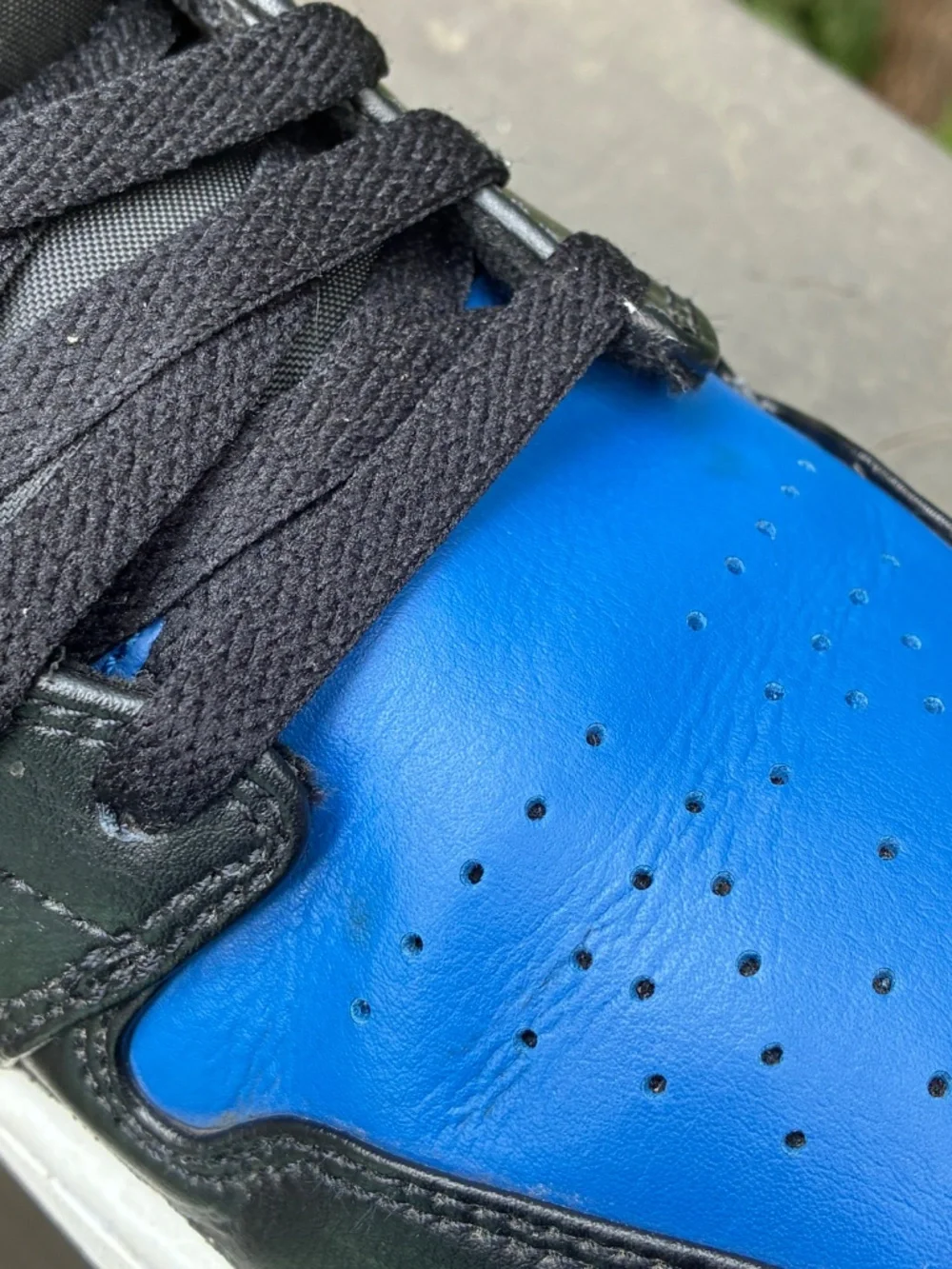 Size 10 Black & Royal Blue Air Jordan 1 Mid
